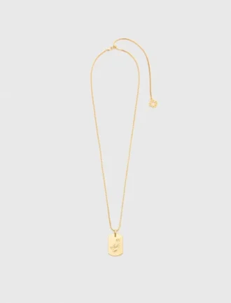 Collier avec plaque représentant le signe du zodiaque
