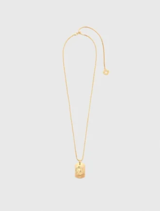 Collier avec plaque représentant le signe du zodiaque