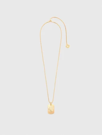 Collier avec plaque représentant le signe du zodiaque
