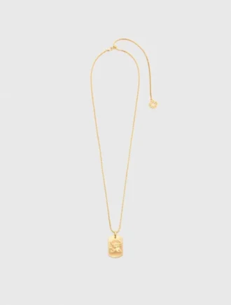 Collier avec plaque représentant le signe du zodiaque