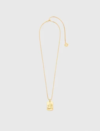 Collier avec plaque représentant le signe du zodiaque