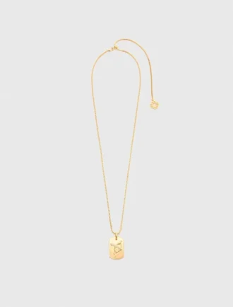 Collier avec plaque représentant le signe du zodiaque
