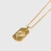 Collier avec plaque représentant le signe du zodiaque