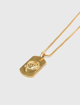 Collier avec plaque représentant le signe du zodiaque Collier avec plaque représentant le signe du zodiaque