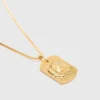 Collier avec plaque représentant le signe du zodiaque
