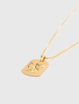 Collier avec plaque représentant le signe du zodiaque Collier avec plaque représentant le signe du zodiaque