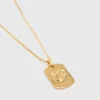 Collier avec plaque représentant le signe du zodiaque
