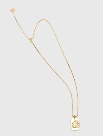 Collier avec plaque représentant le signe du zodiaque