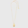 Collier avec plaque représentant le signe du zodiaque