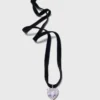 Collier cœur avec cordon en velours Collier cœur avec cordon en velours