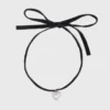 Collier cœur avec cordon en velours Collier cœur avec cordon en velours