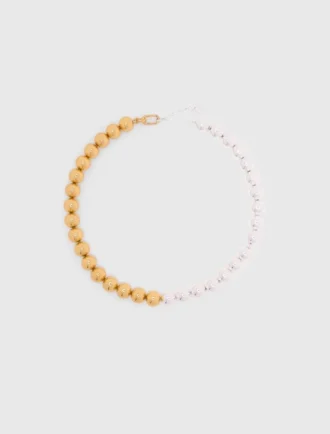 Collier de perles bicolore