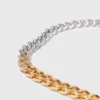 Collier à maillons bicolore en strass Collier à maillons bicolore en strass
