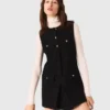 Combinaison en tweed avec strass