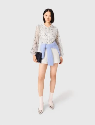 Combinaison en tweed à paillettes