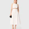 Crop top en taffetas à col orné de bijoux