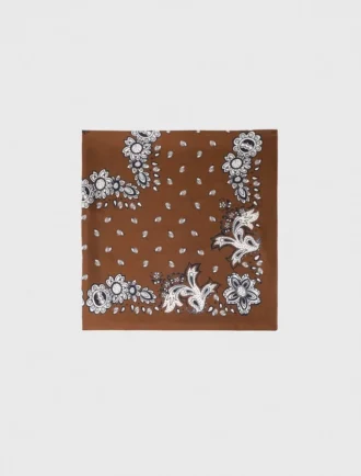 Foulard en soie imprimé bandana