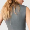 Gilet ajusté à boutons bijoux Gilet ajusté à boutons bijoux