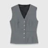 Gilet ajusté à boutons bijoux Gilet ajusté à boutons bijoux