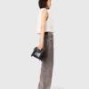 Gilet en tweed avec bordure en perles