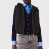 Gilet matelassé sans manches à strass Gilet matelassé sans manches à strass