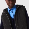 Gilet matelassé sans manches à strass Gilet matelassé sans manches à strass