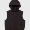 Gilet matelassé sans manches à strass Gilet matelassé sans manches à strass