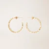 Grandes boucles d’oreilles créoles ornées de strass Grandes boucles d’oreilles créoles ornées de strass