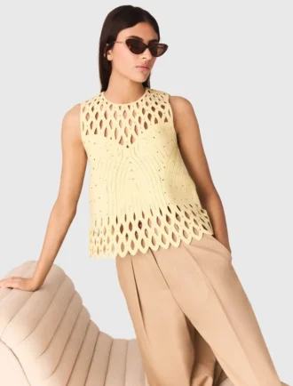 Haut en crochet avec strass