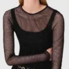 Haut en jersey diamanté Haut en jersey diamanté