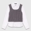 Haut en maille avec chemise amovible