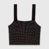 Haut en maille à bretelles et strass Haut en maille à bretelles et strass