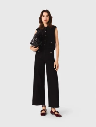Haut en tweed avec col amovible