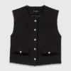Haut en tweed avec col amovible