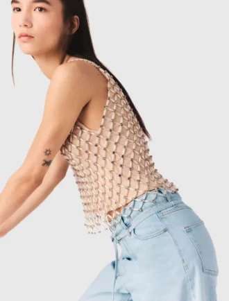 Haut à perles avec doublure