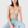Haut à perles avec doublure