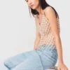 Haut à perles avec doublure