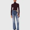 Jean bootcut avec poches zippées
