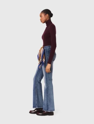 Jean bootcut avec poches zippées