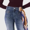 Jean bootcut avec poches zippées