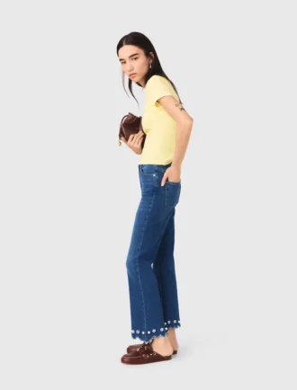 Jean bootcut à perles
