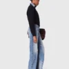 Jean brodé à jambes larges Jean brodé à jambes larges