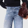 Jean brodé à jambes larges Jean brodé à jambes larges