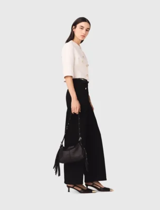 Jean à coupe droite avec poches plaquées