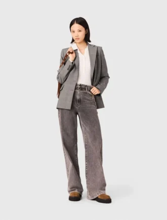 Jean à jambes larges avec ceinture à maillons