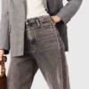 Jean à jambes larges avec ceinture à maillons Jean à jambes larges avec ceinture à maillons
