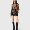 Jupe courte en cuir