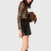 Jupe courte en cuir