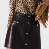 Jupe courte en cuir