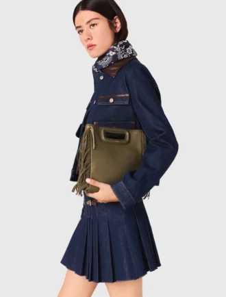 Jupe courte en denim avec doublure